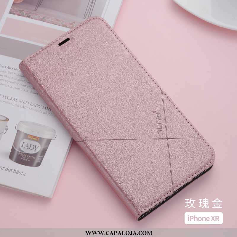 Capas iPhone Xr Slim Antiqueda Telemóvel Vermelha Rosa, Capa iPhone Xr Couro Venda