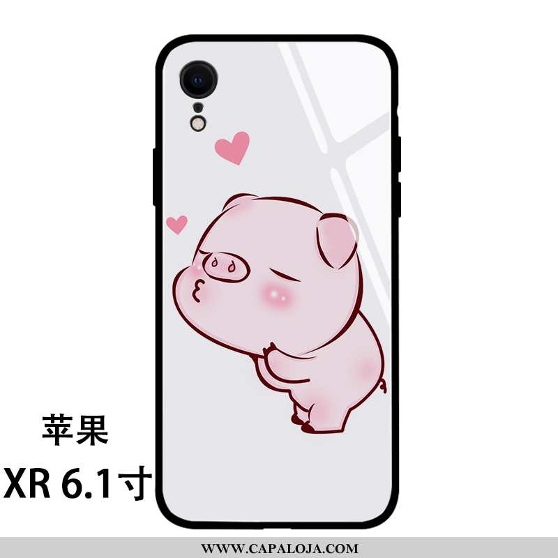 Capas iPhone Xr Vidro Desenho Animado Casal Rosa, Capa iPhone Xr Personalizado Comprar