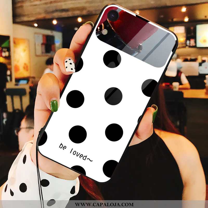 Capas iPhone Xr Vidro Telemóvel Tendencia Personalizada Preto, Capa iPhone Xr Moda Venda