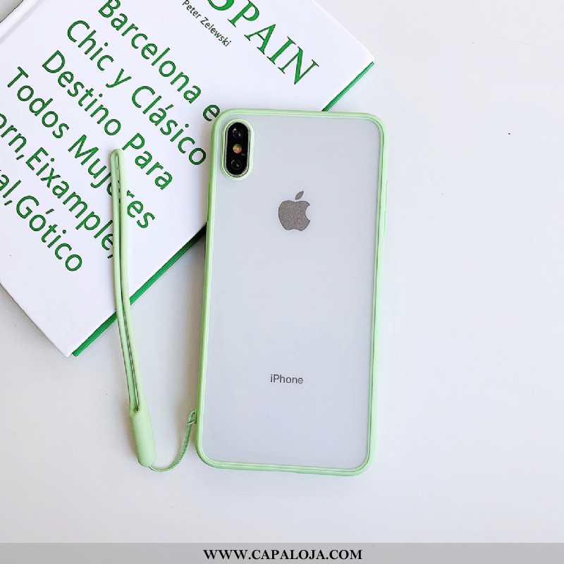 Capas iPhone Xs Cordao Soft Silicone Telemóvel Verde, Capa iPhone Xs Slim Comprar