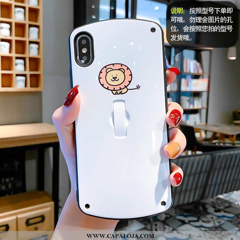 Capas iPhone Xs Desenho Animado Antiqueda Personalizada Moda Roxo, Capa iPhone Xs Bonitos Online