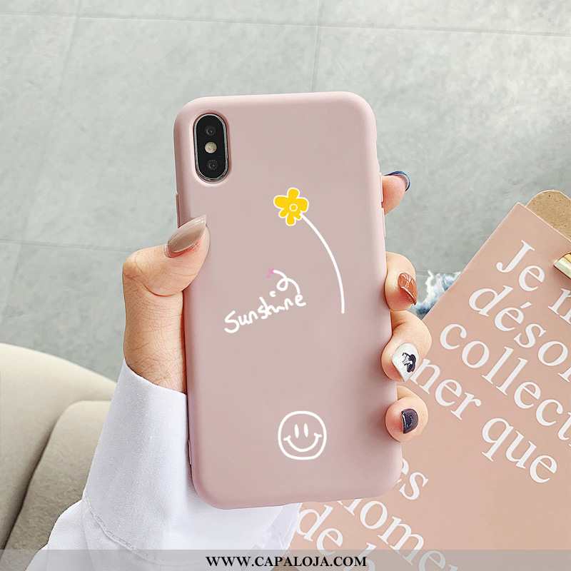 Capas iPhone Xs Fosco Azul Silicone Feminino, Capa iPhone Xs Tendencia Barato