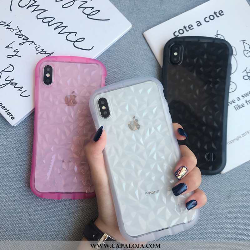 Capas iPhone Xs Luxo Telemóvel Quadriculada Branco, Capa iPhone Xs Personalizado Baratos