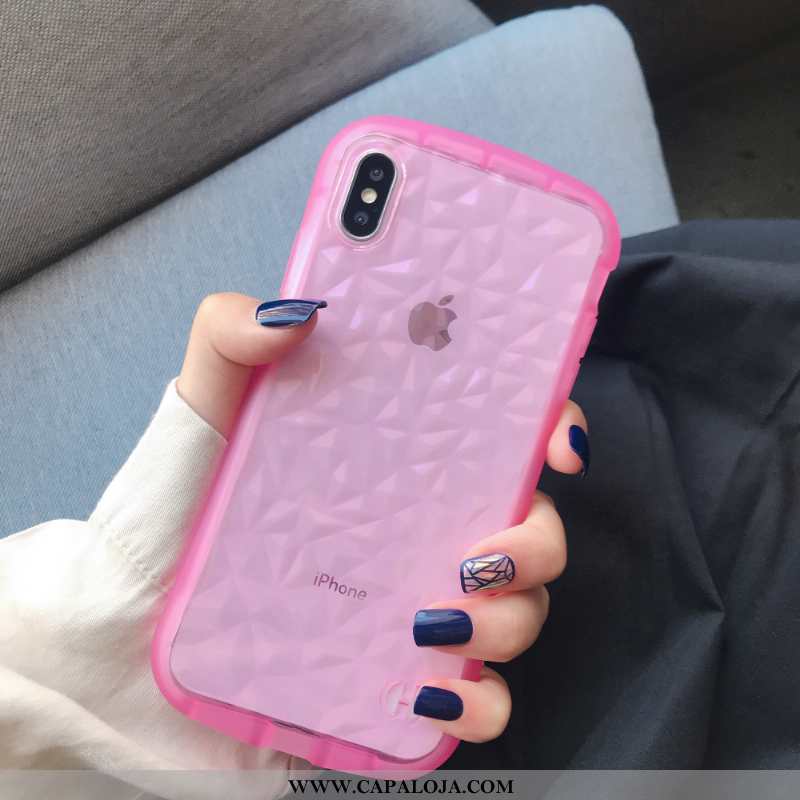 Capas iPhone Xs Luxo Telemóvel Quadriculada Branco, Capa iPhone Xs Personalizado Baratos