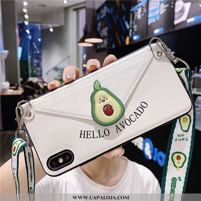 Capas iPhone Xs Max Soft Telemóvel Fofas Antiqueda Branco, Capa iPhone Xs Max Cordao Online