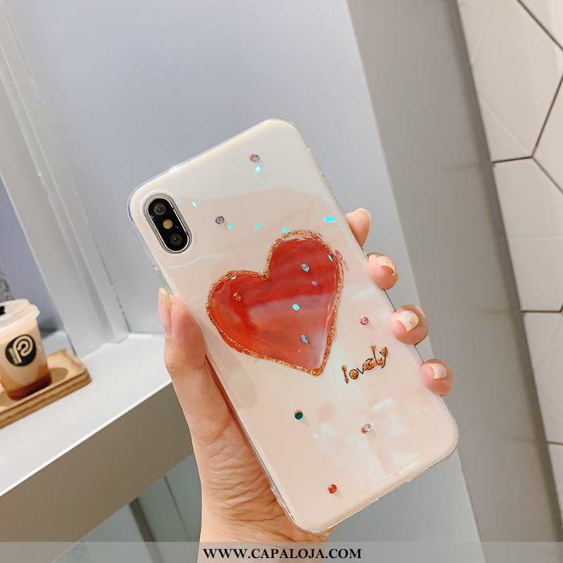 Capas iPhone Xs Personalizada Feminino Strass Azul, Capa iPhone Xs Criativas Baratos