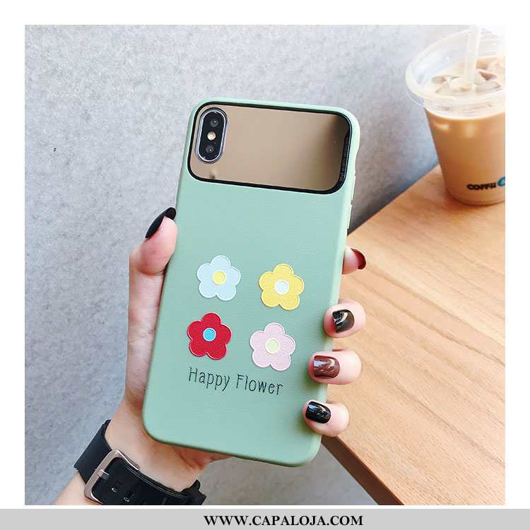 Capas iPhone Xs Protetoras Novas Telemóvel Feminino Verde, Capa iPhone Xs Silicone Baratas