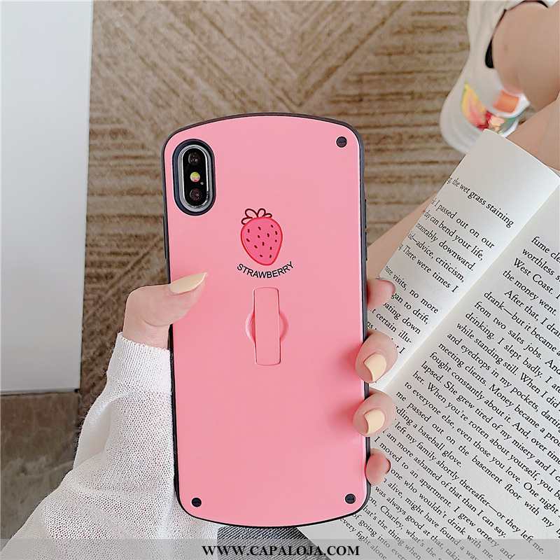 Capas iPhone Xs Protetoras Rosa Criativas, Capa iPhone Xs Personalizada Baratos