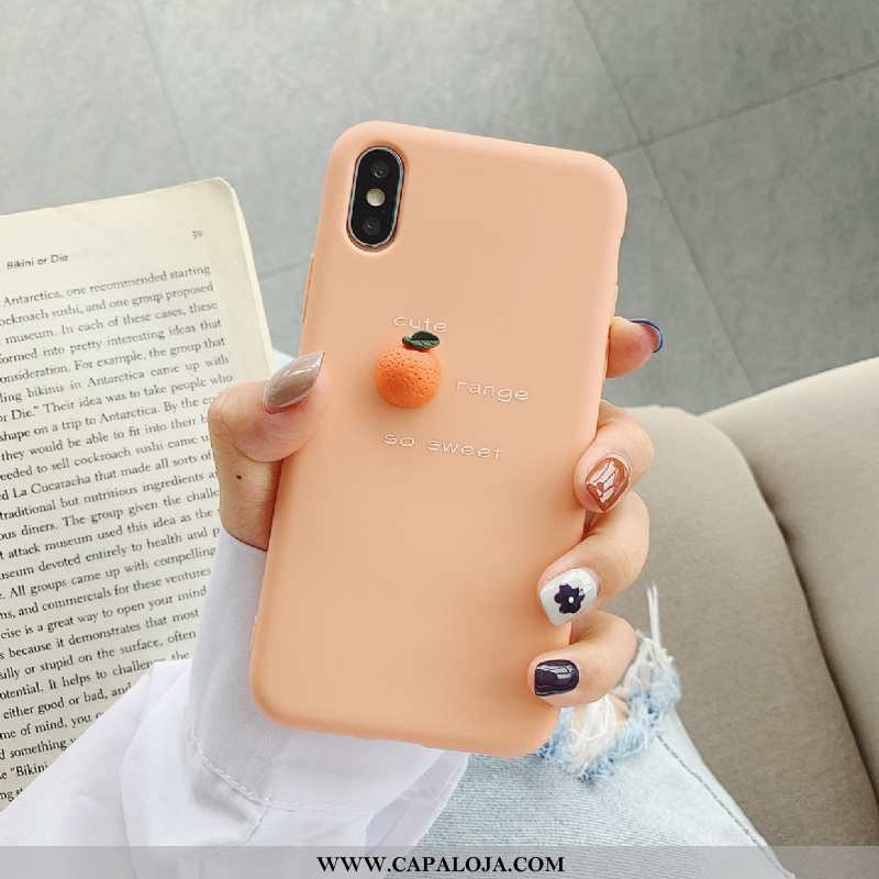 Capas iPhone Xs Silicone Feminino Completa Telemóvel Rosa, Capa iPhone Xs Tendencia Comprar