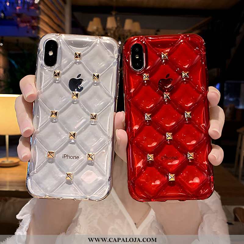 Capas iPhone Xs Silicone Vermelha Antiqueda De Grau Vermelho, Capa iPhone Xs Transparente Online