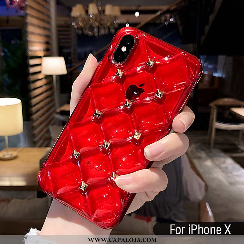 Capas iPhone Xs Silicone Vermelha Antiqueda De Grau Vermelho, Capa iPhone Xs Transparente Online