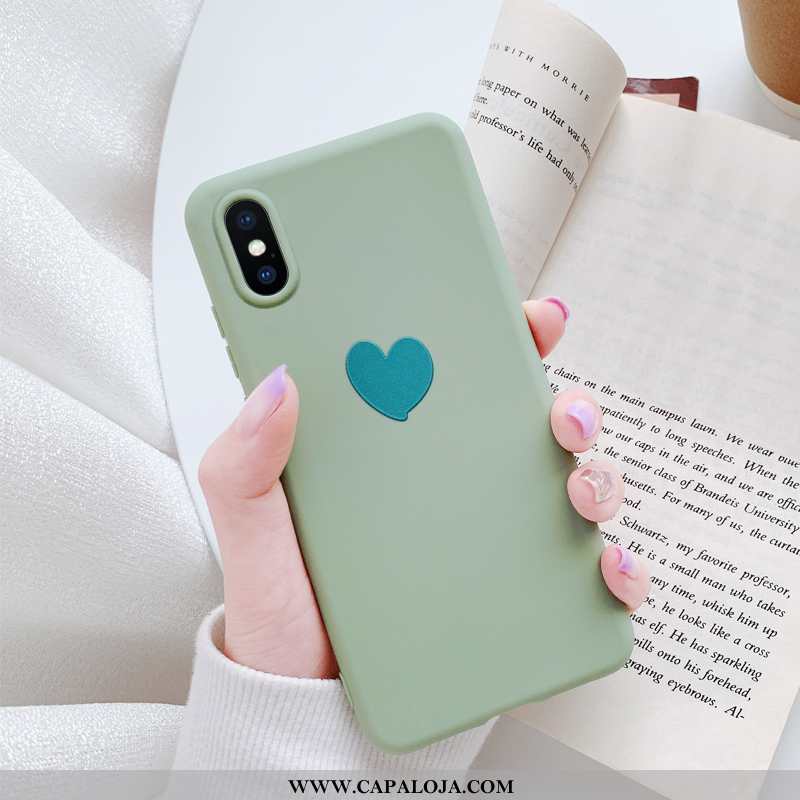 Capas iPhone Xs Slim Telemóvel Criativas Fofas Verde, Capa iPhone Xs Soft Barato