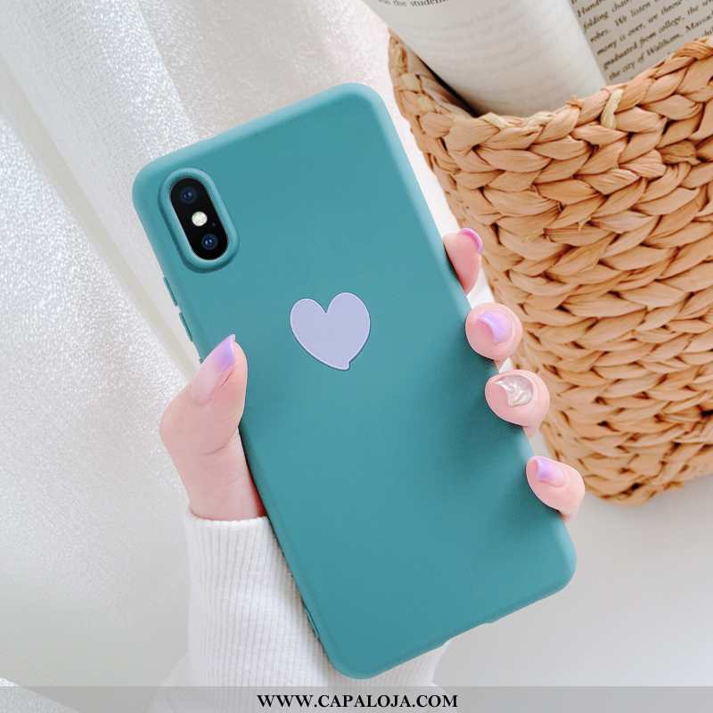 Capas iPhone Xs Slim Telemóvel Criativas Fofas Verde, Capa iPhone Xs Soft Barato