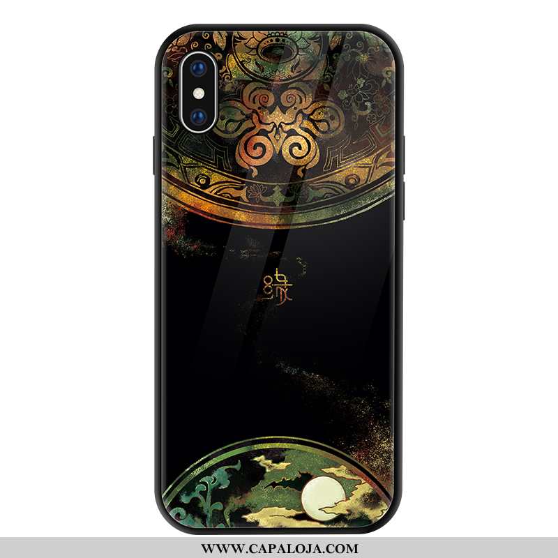 Capas iPhone Xs Vidro Midi Feminino Masculino Azul, Capa iPhone Xs Personalizada Venda