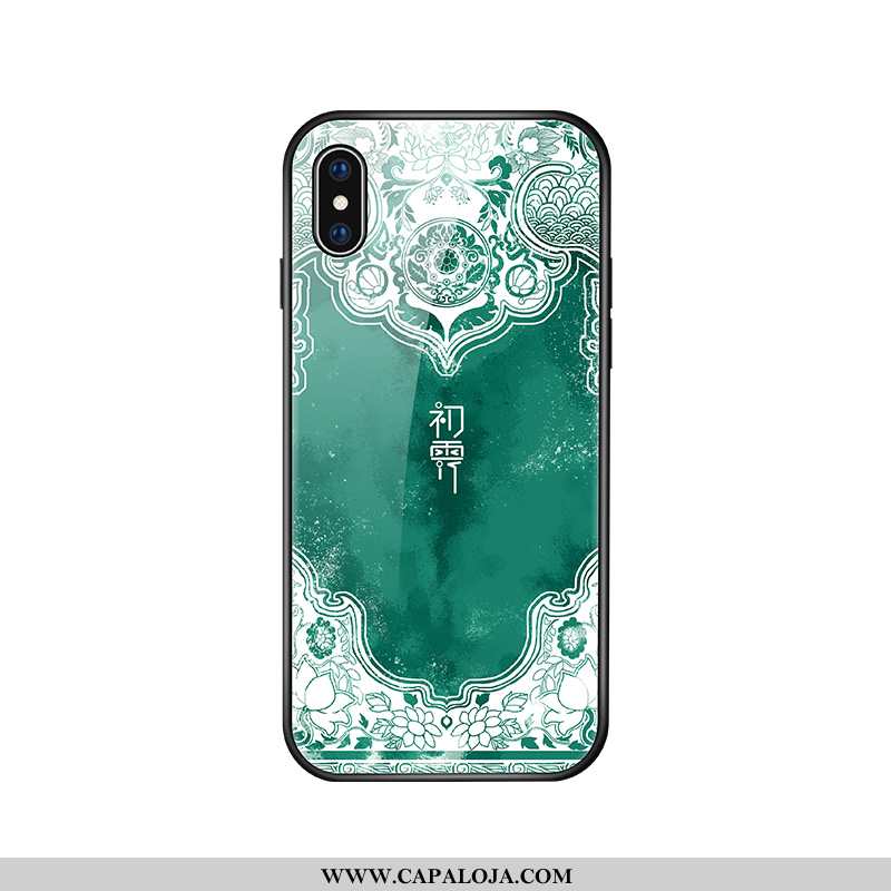 Capas iPhone Xs Vidro Midi Feminino Masculino Azul, Capa iPhone Xs Personalizada Venda