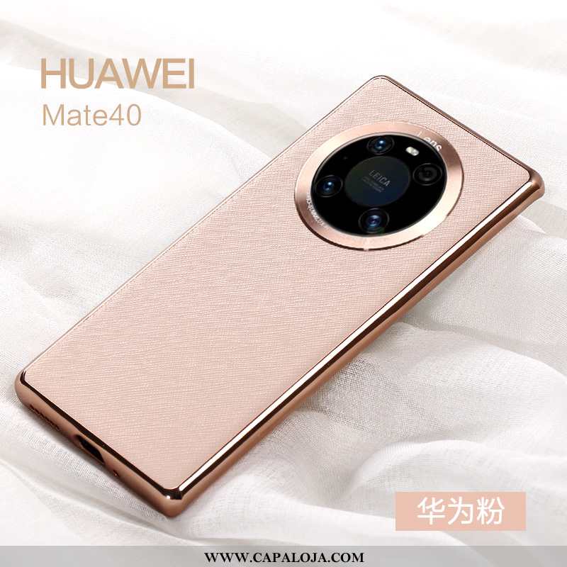 Capa Huawei Mate 40 Luxo Rosa Completa Protetoras, Capas Huawei Mate 40 Couro Genuíno Venda