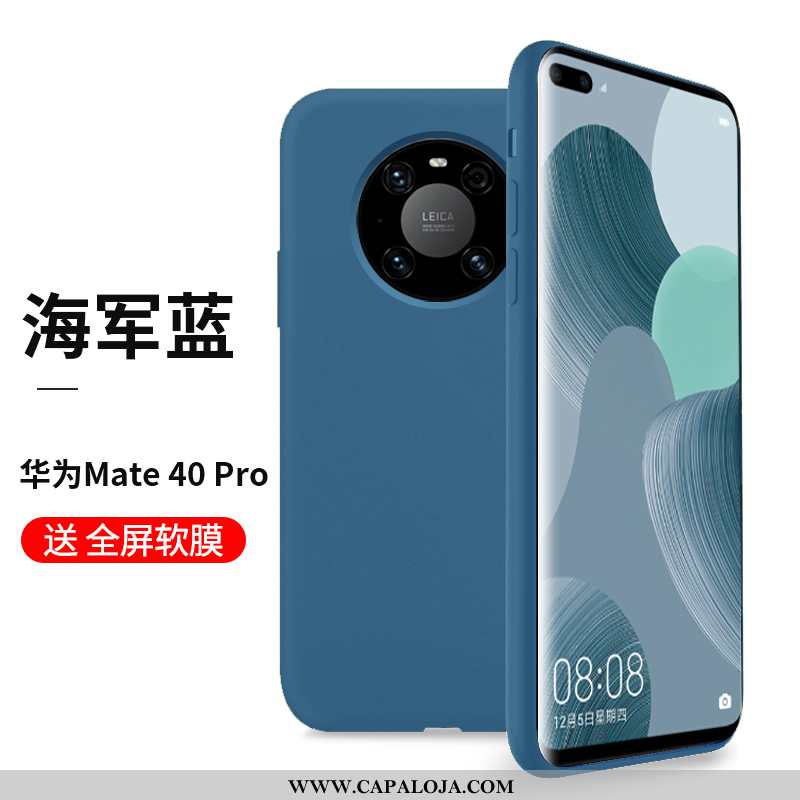 Capa Huawei Mate 40 Pro Silicone Telemóvel Nova De Grau Azul, Capas Huawei Mate 40 Pro Personalizado