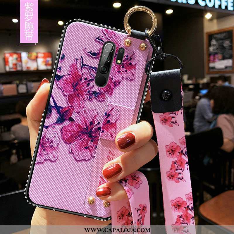 Capa Xiaomi Redmi 9 Cordao Wrisband Protetoras Roxa Roxo, Capas Xiaomi Redmi 9 Tendencia Venda