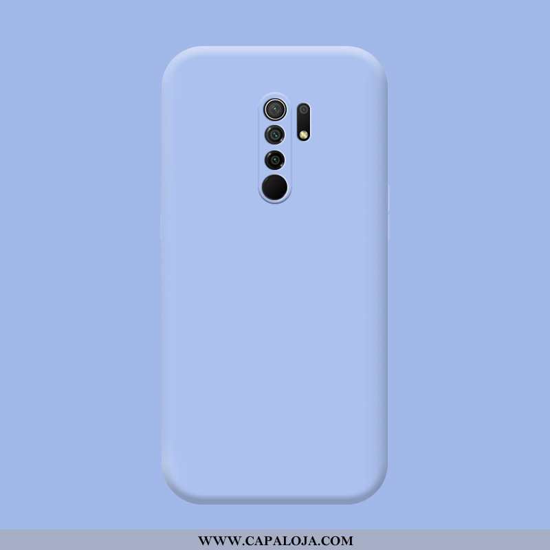 Capa Xiaomi Redmi 9 Fosco Pequena Azul Telemóvel, Capas Xiaomi Redmi 9 Soft Barato