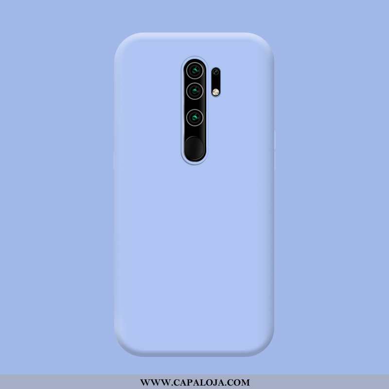 Capa Xiaomi Redmi 9 Fosco Pequena Azul Telemóvel, Capas Xiaomi Redmi 9 Soft Barato