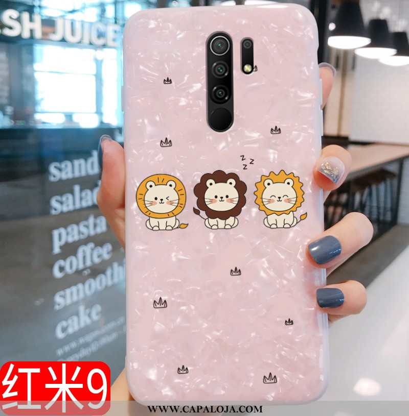 Capa Xiaomi Redmi 9 Personalizada Completa Leão Telemóvel Rosa, Capas Xiaomi Redmi 9 Criativas Barat