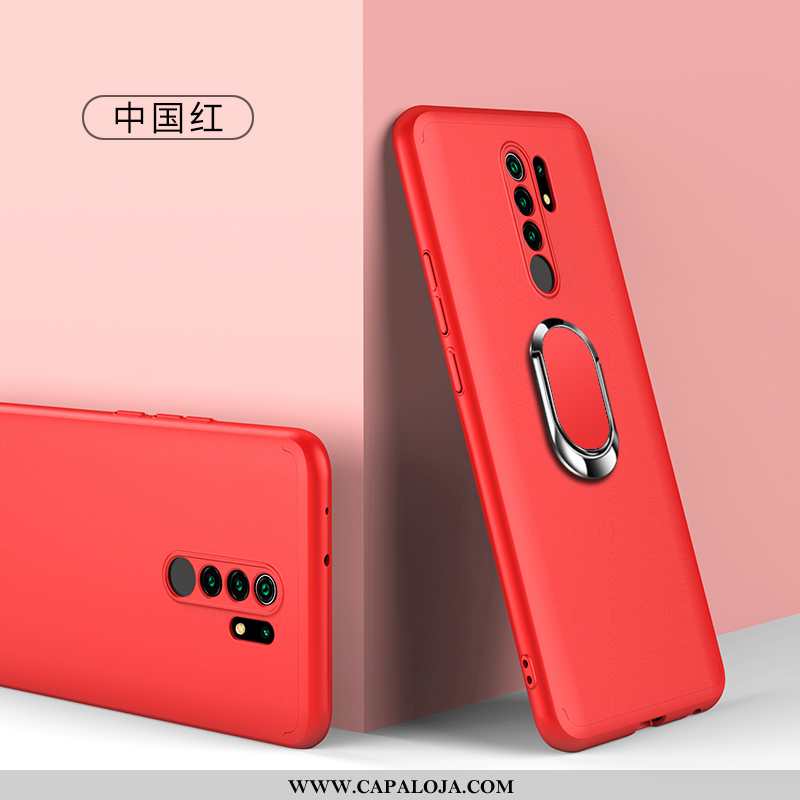 Capa Xiaomi Redmi 9 Personalizado Aço Minimalista Completa Vermelho, Capas Xiaomi Redmi 9 Criativas 