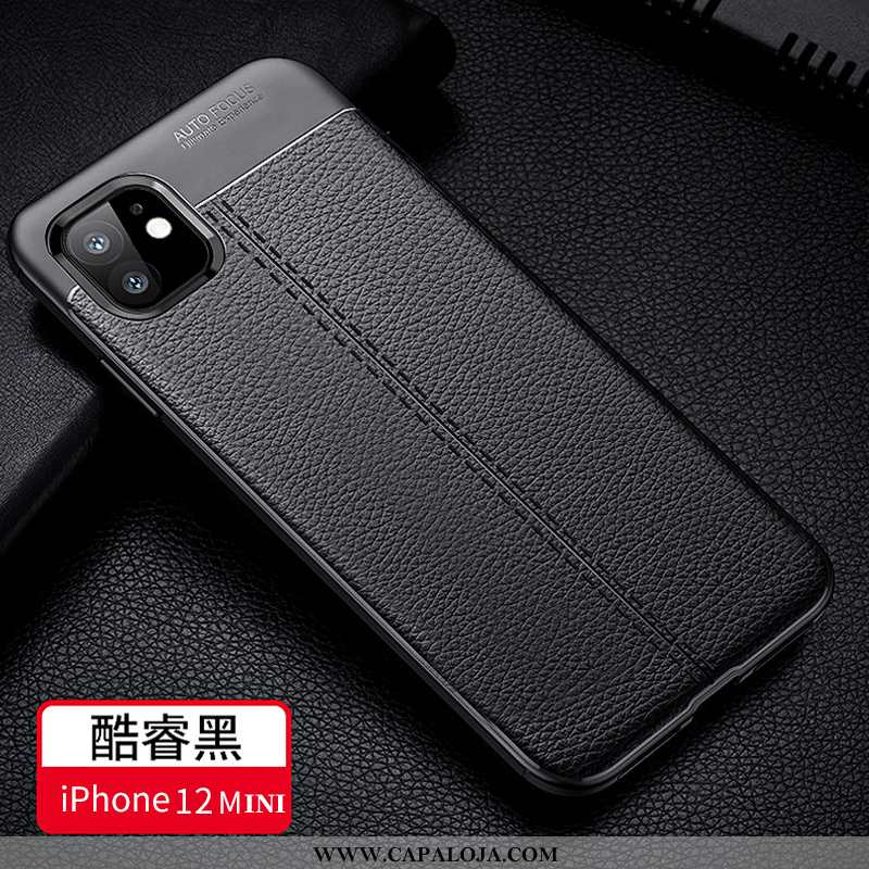 Capa iPhone 12 Mini Super De Grau Slim Negócio Preto, Capas iPhone 12 Mini Protetoras Comprar