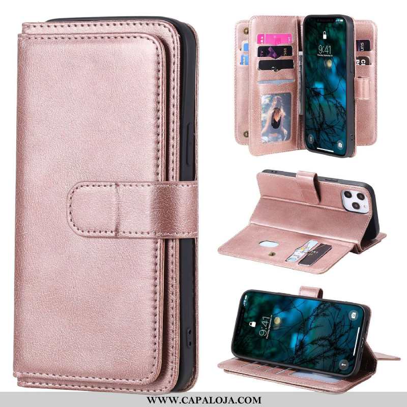 Capa iPhone 12 Pro Max Couro Cases Roxa Telemóvel Roxo, Capas iPhone 12 Pro Max Carteira Barato