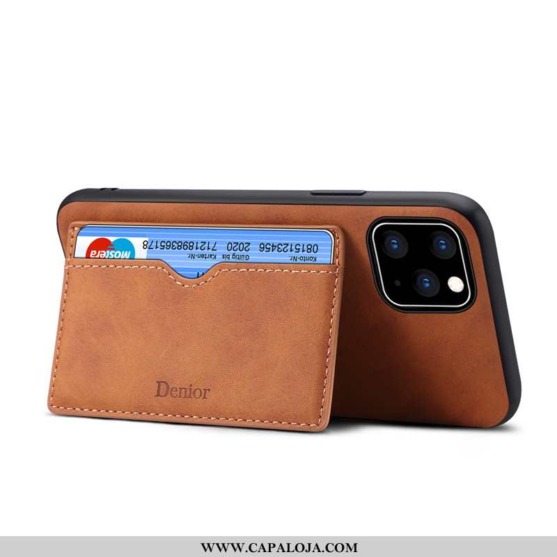 Capa iPhone 12 Pro Max Couro Telemóvel Fosco Genuíno Marrom Castanho, Capas iPhone 12 Pro Max Protet