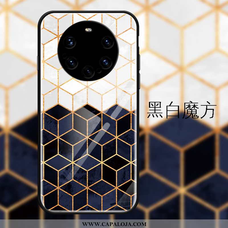 Capas Huawei Mate 40 Pro+ Estilosas Criativas Vidro Preto, Capa Huawei Mate 40 Pro+ Personalizado Ba