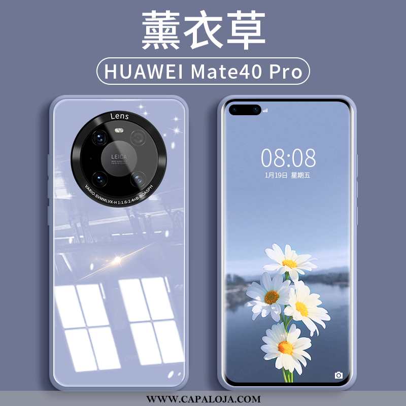 Capas Huawei Mate 40 Pro Silicone Malha Antiqueda Roxo, Capa Huawei Mate 40 Pro Vidro Baratas