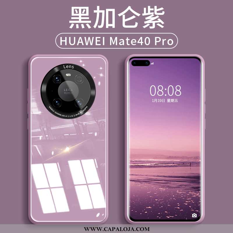 Capas Huawei Mate 40 Pro Silicone Malha Antiqueda Roxo, Capa Huawei Mate 40 Pro Vidro Baratas