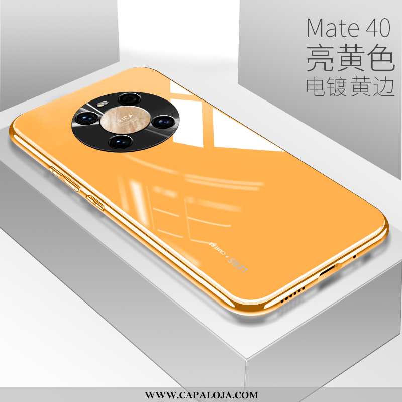 Capas Huawei Mate 40 Vidro Pretas Nova Amarelo, Capa Huawei Mate 40 Tendencia Baratos