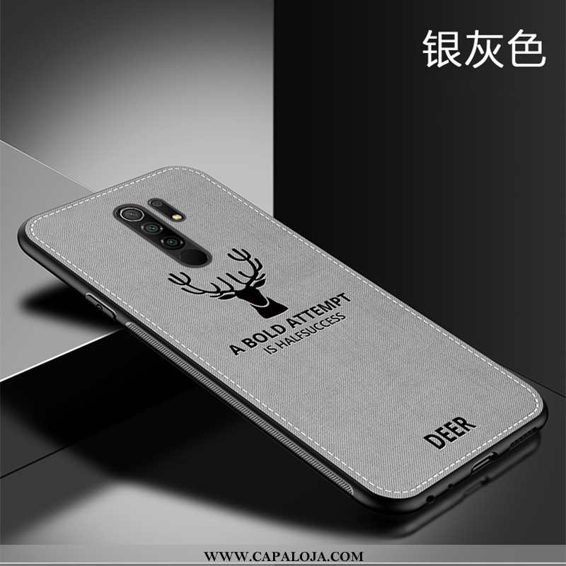 Capas Xiaomi Redmi 9 Protetoras Tecido Antiqueda Slim Cinza, Capa Xiaomi Redmi 9 Silicone Online