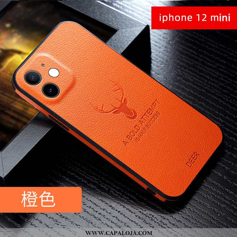 Capas iPhone 12 Mini Soft Personalizada Criativas Tendencia Laranja, Capa iPhone 12 Mini Super Compr