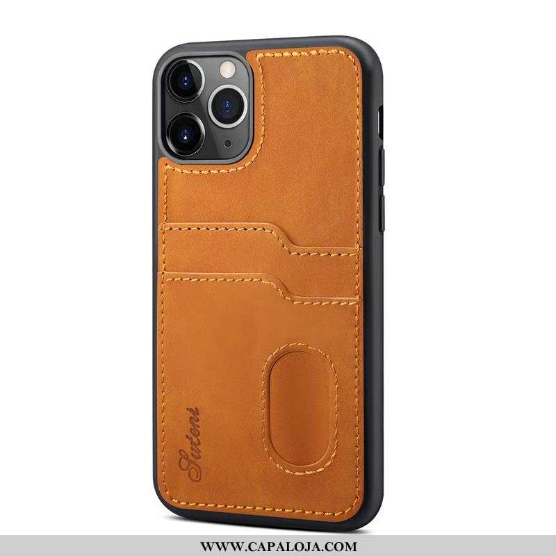 Capas iPhone 12 Pro Max Couro Marrom Nova Traseira Castanho, Capa iPhone 12 Pro Max Completa Online