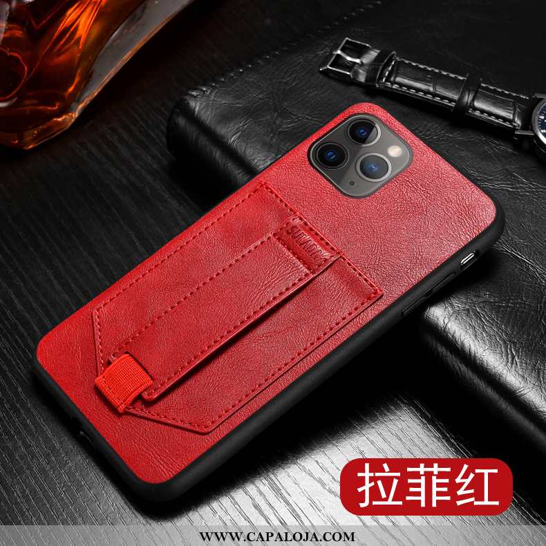 Capas iPhone 12 Pro Max Slim Antiqueda Vaca Tendencia Vermelho, Capa iPhone 12 Pro Max Couro Baratos