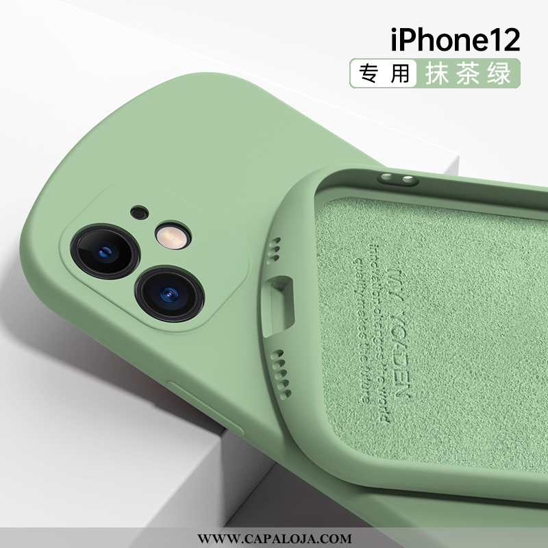 Capas iPhone 12 Protetoras Completa Vermelho Malha Verde, Capa iPhone 12 Silicone Baratos