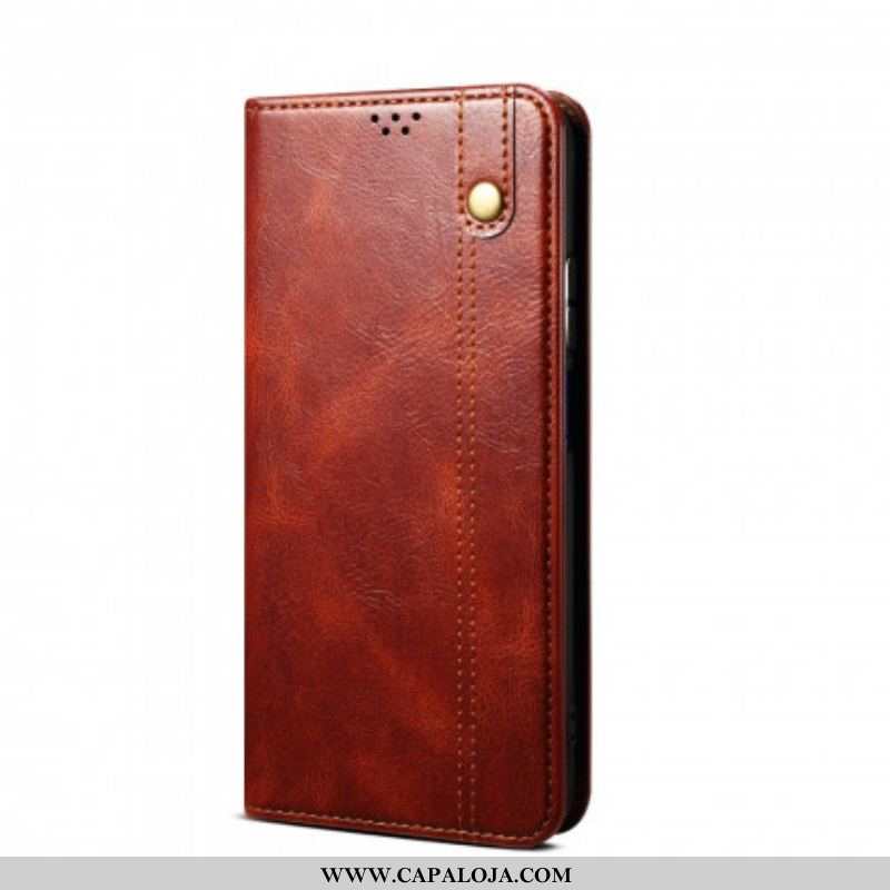 Capa De Celular Para Huawei P50 Pro Flip Couro Sintético Encerado