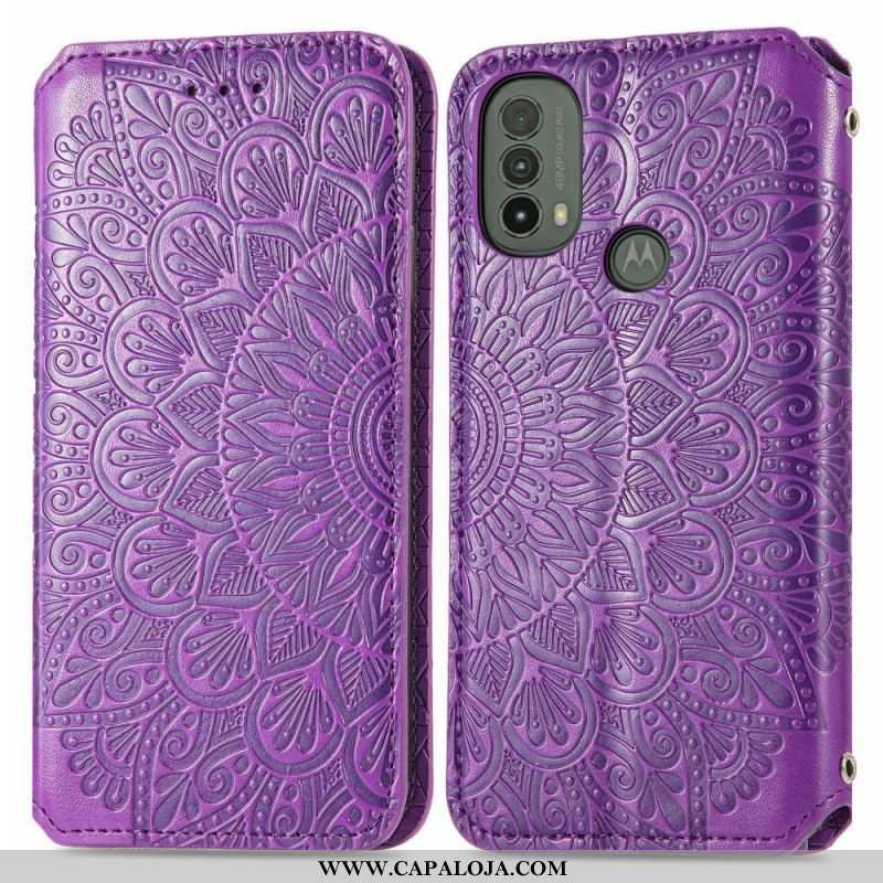 Capa De Celular Para Moto E40 / E30 / E20 Flip Mandala