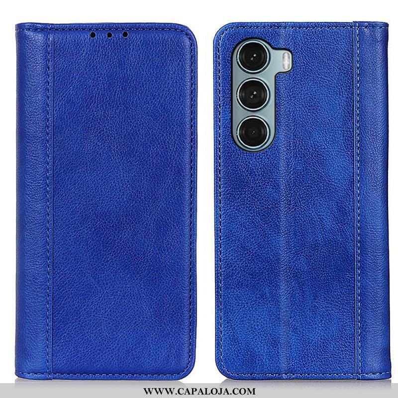 Capa De Celular Para Moto G200 5G Flip Versão Couro Rachado Lichia