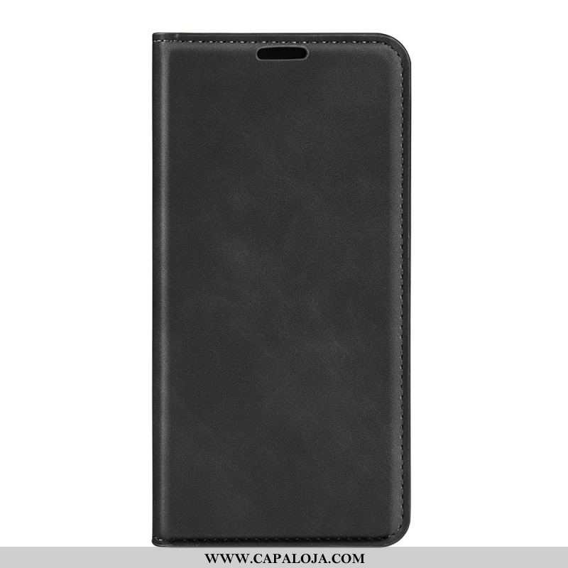 Capa De Celular Para OnePlus 10 Pro 5G Flip Efeito Couro Macio Seda