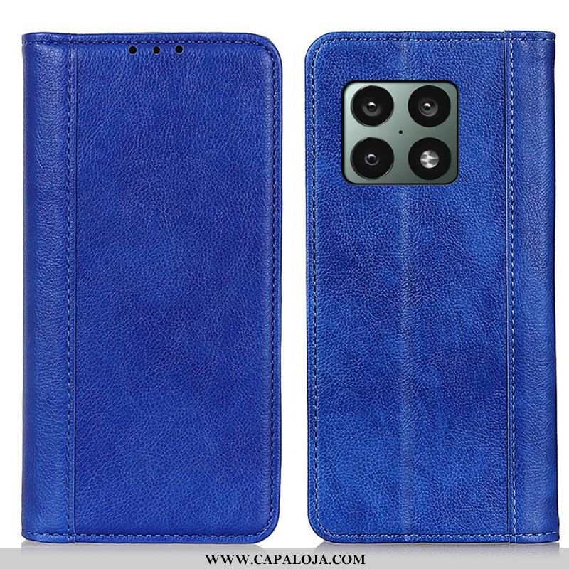 Capa De Celular Para OnePlus 10 Pro 5G Flip Versão Colorida Couro Lichia