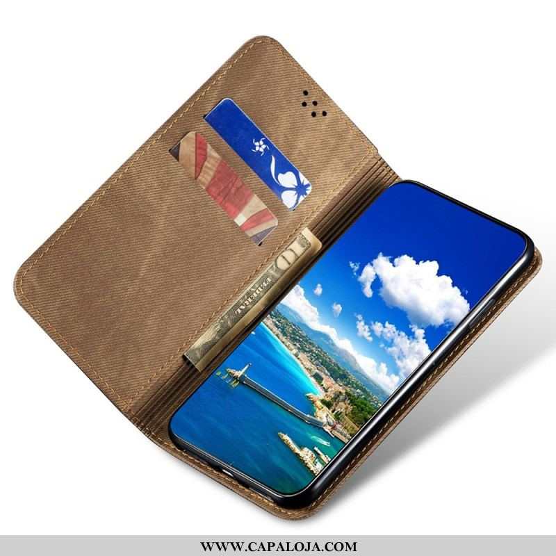 Capa De Celular Para OnePlus 11 5G Flip Tecido Jeans