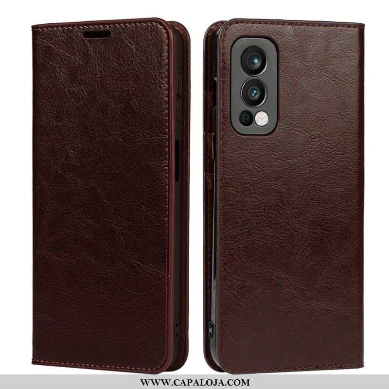 Capa De Celular Para OnePlus Nord 2 5G Flip Couro Legitimo