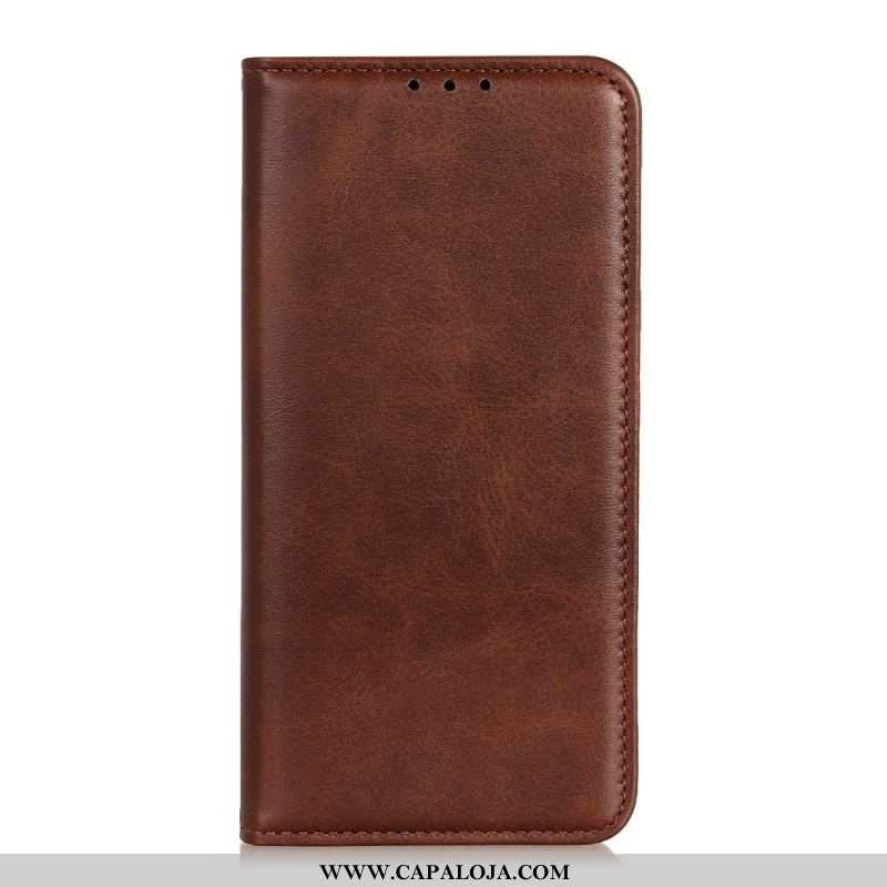 Capa De Celular Para Oppo A74 4G Flip Couro Rachado Elegância