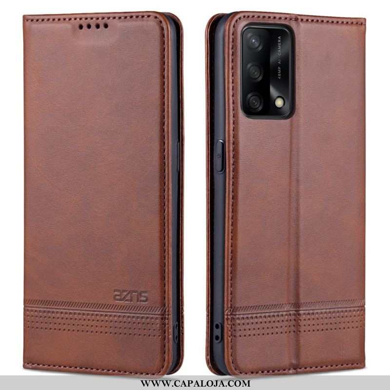 Capa De Celular Para Oppo A74 4G Flip Couro Sintético Azns