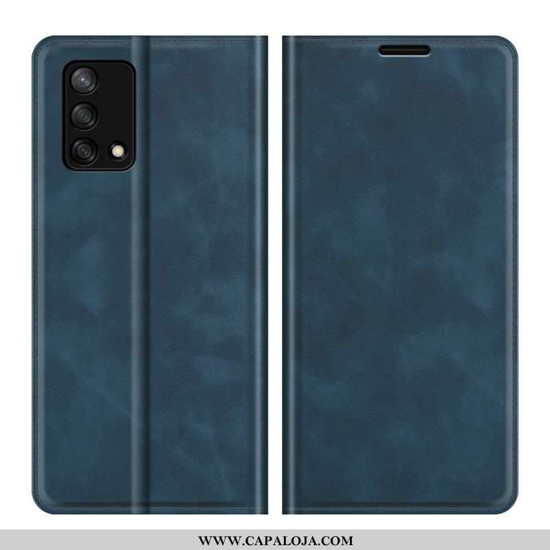 Capa De Celular Para Oppo A74 4G Flip Toque De Pele