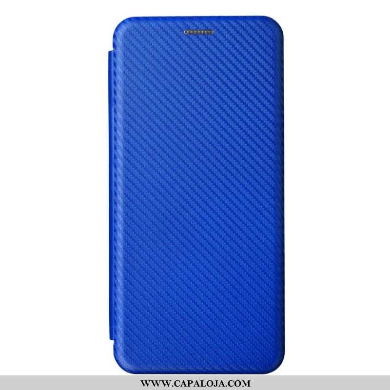 Capa De Celular Para Oppo Find X5 Lite Flip Textura De Fibra De Carbono