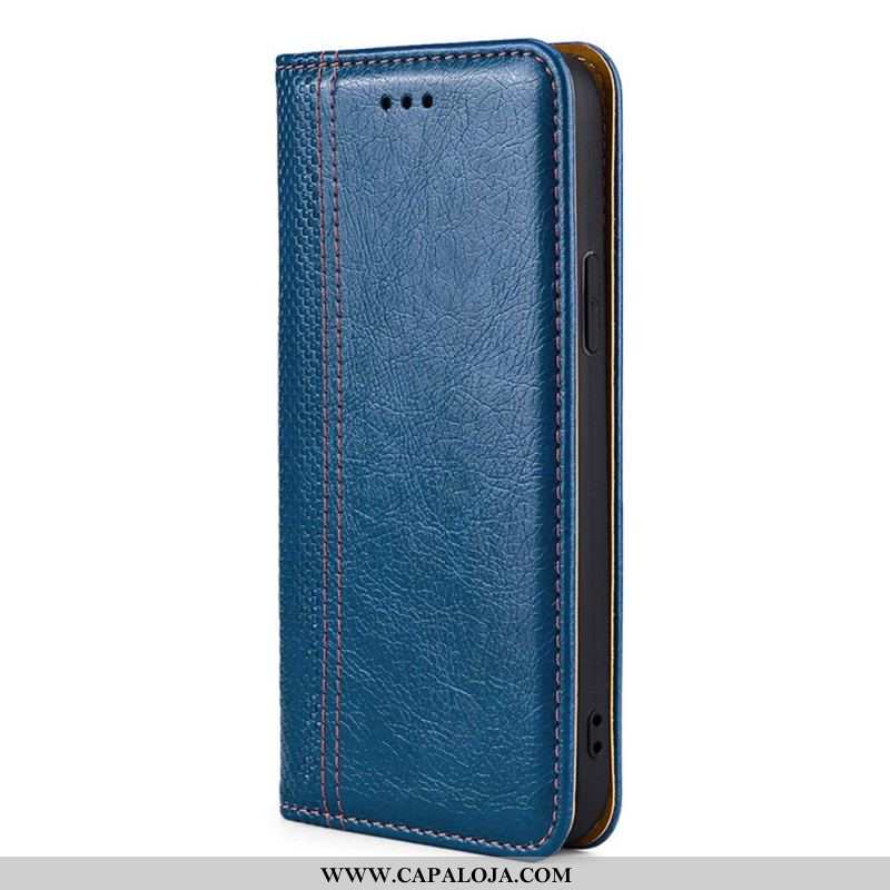 Capa De Celular Para Oppo Find X5 Pro Flip Efeito Couro Vintage